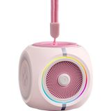Canarino Taşınabilir Bluetooth Hoparlör, Pembe, Rgb LED Işıklı, 4 Saat Çalma Süresi, Küp Tasarım, Çarkı Görevi Görür - 01-Siyah