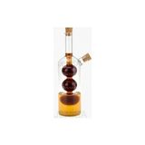 Canarino Üç Bölmeli Çift Hazneli Cam Yağdanlık & Sirkelik – 260 ml Zarif Tasarım - 1BW-Beyaz - --