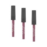 Canarino Uzun Süre Kalıcı Kadifemsi Kuruma Yapmayan Mat Likit Ruj - Lipstick 510 Dark Rose (3 Paketi) - Option-1