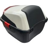 Canarino Wheelıe XT88-W 32 Litre Motosiklet Arka Çanta Beyaz Parlak Su Geçirmez Abs Top Çift Kilitleme Üniversal - 0 - 3 Yaş - 0 - Siyah
