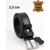 Canaris %100 Hakiki Deri Çocuk Kemeri 3.5cm Siyah Klasik - 110 cm - 000-Siyah