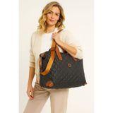 Canaris Nua Kapitone Premium Weekender Anne & Seyahat Organizer Çanta – Büyük Boy - 000-Siyah