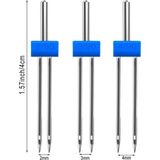 Canary İkili Çift Nervür İğnesi Seti 2mm 3mm 4mm 3 Parça Dikiş Makinesi Aksesuarı