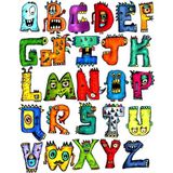 Canavar Harfler Sticker Telefon Laptop Notebook Tablet Defter Matara Stiker Etiket ST840