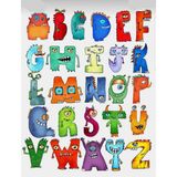 Canavar Harfler Sticker Telefon Laptop Notebook Tablet Defter Matara Stiker Etiket ST943