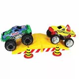 Canavar Kamyon Monster Truck Oyuncak Seti 6 Parça – Hayvan Kafalı Araba, Fırlatıcı Ve Aksiyon Rampası