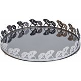 Canba Gümüş Ginkolu Yuvarlak Tepsi 38 cm - 1 Adet