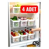 Canbay Store 4 Adet Buzdolabı İçi Düzenleyici Sebze Meyve Sepeti Mutfak Banyo Tezgah Altı Üstü Organizer