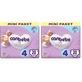 Canbebe Baby Diapers Bebek Bezi, PFXF 2 Star Junior 20x4 (2 paketi)