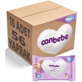 Canbebe Kremsi Dokunuş 15'li 840 Yaprak Islak Havlu Mendil Seti