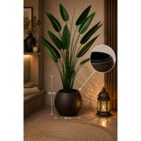CANBOTANİK BÜYÜK KOYU KAHVE KÜRE SAKSI 28x40 27.5 litre YUVARLAK SALON SAKSISI