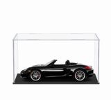 CANCLEAR 1:24 Model Arabalar için Akrilik Vitrin, Diecast Otomobiller için Siyah Tabanlı Çok Yönlü Şeffaf Akrilik Ekran Kutusu