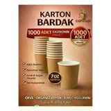 cancup karton bardak 00011b 1000 Adet 7 Oz Karton Bardak Logo Baskılı Sıcak & Soğuk Uyumlu