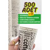 cancup karton bardak 500 Adet 7 OZ Karton Bardak Ekonomik Paket Tek Kullanımlık Kağıt Bardak Sıcak & Soğuk Uyumlu