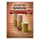 cancup karton bardak 6000 Adet 7 OZ Karton Bardak Ekonomik Paket Tek Kullanımlık Kağıt Bardak Sıcak & Soğuk Uyumlu 016000