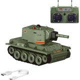 Canda Oyuncak 1/64 9 Kanallı Kızılötesi Savaş Mini Şarzlı Tank Uzaktan Kumandalı - Gri - Yeşil