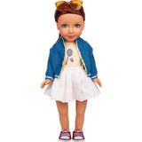 Canda Oyuncak Beauty Doll 45 cm Et Bebek Yanyan - Mavi - Beyaz