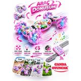 Canda Oyuncak Çift Taraflı Akrobatik Yarış Arabası 360 Derece El Sensörlü Oyuncak Şarjlı Uzaktan Kumandalı Araba Pembe RQ2092 - Pembe