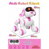 Canda Oyuncak Uzaktan Kumandalı Pembe Şarjlı Interaktif Eğitici ve Öğretici Interaktif Akıllı Robot Köpek Pembe