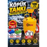 candarteknik 100 Litre Havalı Köpük Tankı Basınçlı Köpük Püskürtme Oto Araç Yıkama Makinesi 5 Bar 7 Metre Hortum