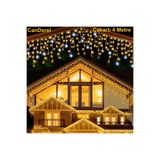 Canderel ÇAKARLI Fişli 8 Fonksiyonlu Perde Led Işık 4 Metre Genişlik 50x60x70 Saçak Gün Işığı - 120 Ledli Saçaklı Led