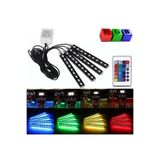 Canderel Kumandalı Araç Içi Ayak Altı Led Aydınlatma Rgb 9Led Oto Şerit 12 Volt