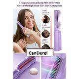 Canderel Mini Kablosuz Seramik Saç Düzleştirici Tarak Mor