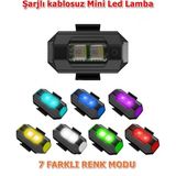 Canderel Motor Drone Uçak Kanadı LED Şarjlı Kablosuz Mini LED Çakarlı Lamba
