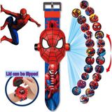 Canderel Spiderman Örümcek Adam Projeksiyonlu Saat 24 Farklı Karakteri Duvara Yansıtır - Renkli