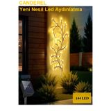 Canderel Yeni Nesil Kumandalı 144 LED Dış Mekan Ağaç Sekilli Dekoratif Balkon Veranda Bahçe İçin Sıcak Sarı Sarmaşık LED Lamba