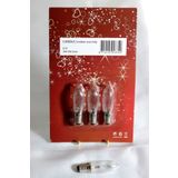 Candle 34v 3w E10 Flamanlı, Şeffaf, 3'lü Paket Süs Ampulü.