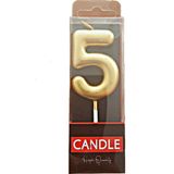 Candle Butedo Pasta Mumu - Altın - 5 Rakamı - Renkli - 1 Adet