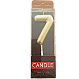 Candle Butedo Pasta Mumu - Altın - 7 Rakamı - Renkli - 1 Adet
