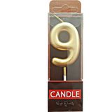 Candle Butedo Pasta Mumu - Altın - 9 Rakamı - Renkli - 1 Adet