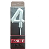 Candle Butedo Pasta Mumu - Gümüş - 4 Rakamı - Renkli - 1 Adet
