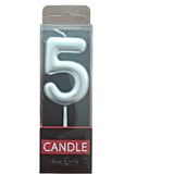 Candle Butedo Pasta Mumu - Gümüş - 5 Rakamı - Renkli - 1 Adet