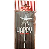 Candle Butedo Pasta Mumu - Gümüş - Yıldız - Renkli - 1 Adet