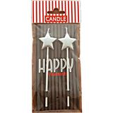 Candle Butedo Pasta Mumu - Gümüş - Yıldızlar - Renkli - 1 Adet