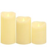 Candle Choice mum gerçek mumdan Wahl vanilya kokulu LED Alevsiz Mum, Uzaktan Kumanda ve zamanlayıcı ile, Set 3