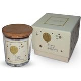 Candle – Doğum Günü Hediyesi, Ahşap ve Baharatlı Sandal Ağacı Kokulu, Doğal Bio Balmum, 13 - Çok Renkli - Siyah - Plastik