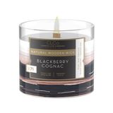 Candle-lite CLCo. Company Kokulu Mumlar, BlackBerry Konyak Kokusu, Bir 14 oz. 90 Saat Yanma Süresine Sahip Tek Ahşap Fitil Aromaterapi Mum, Beyaz Renk