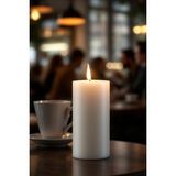 Candle Vase El Işçiliği Hand Made Kütük Silindir Mum Beyaz Renk 5 cm Genişlik 10 cm Uzunluk Kahve Aroması Kokulu - 10 cm Kahve