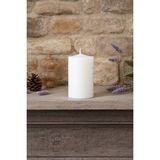 Candle Vase El Işçiliği Hand Made Kütük Silindir Mum Beyaz Renk 5 cm Genişlik 12,5 cm Uzunluk Lavanta Kokulu - 12,5 cm lavanta