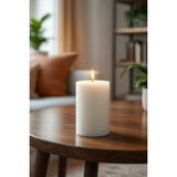Candle Vase El Işçiliği Hand Made Kütük Silindir Mum Beyaz Renk 5 cm Genişlik 12,5 cm Uzunluk Sandal Ağacı Kokulu - 12,5 cm Sandal Ağacı