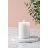 Candle Vase El Işçiliği Hand Made Kütük Silindir Mum Beyaz Renk 5 cm Genişlik 15 cm Uzunluk Lavanta Kokulu - 15 cm lavanta