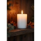 Candle Vase El Işçiliği Hand Made Kütük Silindir Mum Beyaz Renk 5 cm Genişlik 15 cm Uzunluk Sandal Ağacı Kokulu - 15 cm Sandal Ağacı