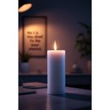 Candle Vase El Işçiliği Hand Made Kütük Silindir Mum Beyaz Renk 5 cm Genişlik 25 cm Uzunluk Kahve Aroması Kokulu - 25 cm Kahve