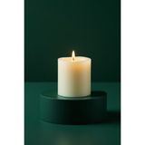 Candle Vase El Işçiliği Hand Made Kütük Silindir Mum Krem Renk 5 cm Genişlik 10 cm Uzunluk Lavanta Kokulu - 10 cm lavanta - Krem - Bej