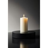 Candle Vase El Işçiliği Hand Made Kütük Silindir Mum Krem Renk 5 cm Genişlik 10 cm Uzunluk Vanilya Kokulu - 10 cm Vanilya - Krem - Bej