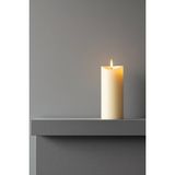 Candle Vase El Işçiliği Hand Made Kütük Silindir Mum Krem Renk 5 cm Genişlik 12,5 cm Uzunluk Vanilya Kokulu - 12,5 cm Vanilya - Krem - Bej